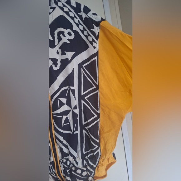 Vintage Yellow and Black silk Women's Bomber Jacket retro - Picture 7 of 10